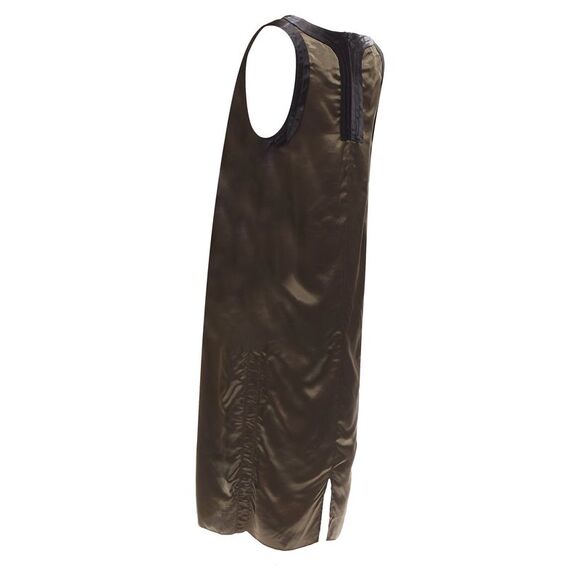 Marni bronze satin colorblocked sleeveless dress - Picture 6 of 6